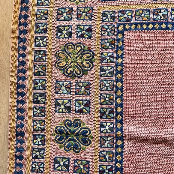 Handmade Colorful Patterned Area Rug 3 x 5 - Picture 3 of 6